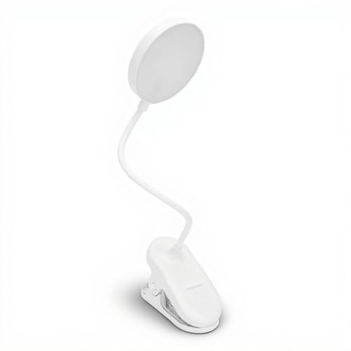 Skrivbordslampa Clip on Light, LED-bordslampa med Klämma, Clip on Light Läslampa, Laddningsbart och Batteridrivet Läsljus, Sladdlös Boklampa, Dämpande Ljusstyrka