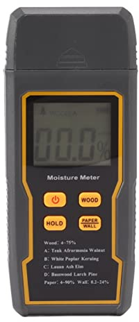 Détecteur d'humidité Digital Huminer Metter Précision LCD Affichage Détro-éclairage 4 Modes de mesure pour le matériau de construction du mur de bois ABS 101G