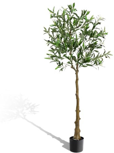 LEADZM Künstlicher Olivenbaum 150cm kunstpflanze Künstliche Pflanzen Olivenbaum Künstlich Kunstbaum wie echt für Balkon Wohnzimmer Büro (150cm)