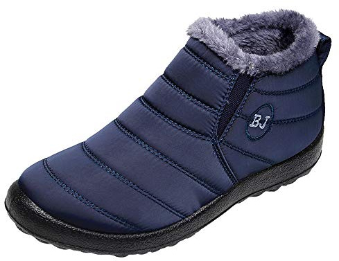 Scarpe invernali da donna, foderate, impermeabili, calde, invernali, antiscivolo, termiche, da lavoro, da trekking