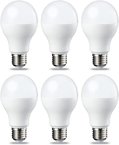 Amazon Basics LED-Leuchtmittel, Edison-Schraubgewinde E27, 13 W (entspricht 100-W-Glühbirne), Warmweiß, nicht dimmbar, 6 Stück