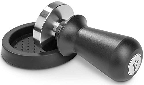 VIENESSO Barista Tamper Set - régulateur de pression avec pression d'env. 14 kg par ressort intégré - tamper à café en acier inoxydable avec tapis pour une manipulation optimale
