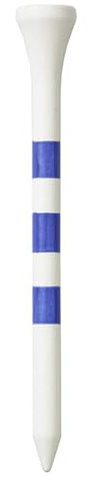 Longridge 's True Hite Wooden Golf Tees 83mm (20Pcs), Blue/White