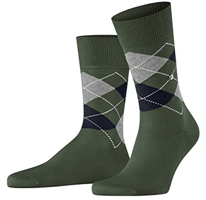 Burlington Herren Socken Manchester M So Baumwolle gemustert 1 Paar, Grün Mountain Green 7982, 40-46