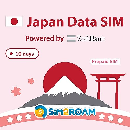 Tarjeta SIM SÓLO Datos de Japón 10 días | 1 GB/Diario a Datos de Alta Velocidad 4G LTE | Desarrollado por Softbank | SIN número de teléfono|短期帰国・短期来日最適・安心日本語サポート