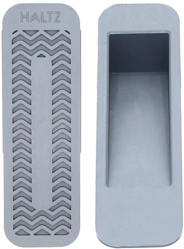 2 Pack Door Stoppers for Floor (12 x 3.6 x 2 cm) – Heavy-Duty Non-Skid Door Wedges – Scratch-Resistant Door Stop for Bottom Door Solidness – (2, Pack-2 (Grey))