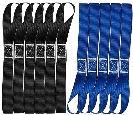 10 Pezzi 45cm*25mm Anelli di Fissaggio Porte,Cinghie di Fissaggio,Cinghia a Cricchetto,Nelli per Cinghie di Fissaggio,Anelli di Fissaggio per il Trasporto e il Fissaggio di Carichi di Auto e Moto