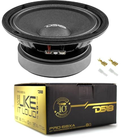 SET PER DS 18 PRO-68XA 1 altoparlante medio basso, edizione 10° anniversario, da 16,5 cm 165 mm 6,5, 250 watt rms 500 watt max, 8 ohm, 96 db, per casa, 1 pezzo + faston di montaggio