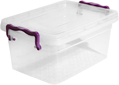 Easy Shopping® Transparency Plastic 20L Storage Box Lid Handles Clip Locking Office Home Kitchen Food Container Multi-Purpose (1)