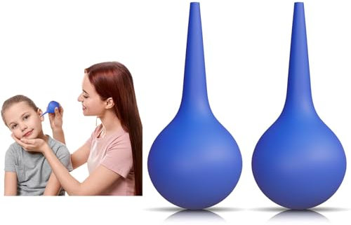 2 Pack Reusable Ear Wax Removal Kit - Gentle Ear Cleaning Bulb with Soft Tip, 30ml Rubber Syringe for Ear Wax Removal at Home