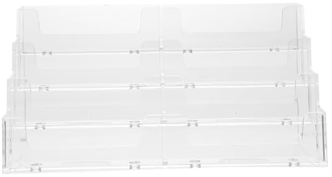 EXCEART Présentoir De Cartes De Visite En Acrylique 8 Compartiments Boîte De Rangement Pour Fournitures De Bureau