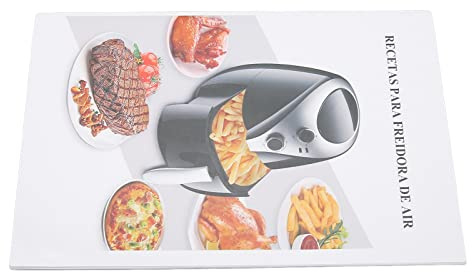 Livre de cuisine pour friteuse à air comprimé 32 recettes en couleur - Livre de cuisine pratique pour débutants et avancés - Papier 18 x 12 cm - 43 g