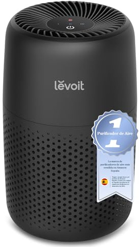 LEVOIT Purificador de Aire con Filtro HEPA para Alergias, Air Purifier con Aromaterapia, Purificador Aire Silencioso, Bajo Consumo de Energía de 7W, Negro, Core Mini
