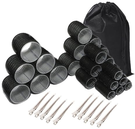 Set Bigodini Per Capelli Da 6 Con Clip in Metallo Saloni Styling Da Lunghi a Corti Eventi Formali Kit Bigodini Acconciature Rapide