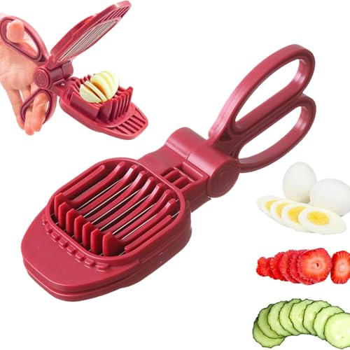 Tagliafrutta in acciaio inossidabile | Assistente da cucina portatile per tagliare | Tritatutto multifunzionale per frutta e verdura | Per fragole banane kiwi uva uova insalata dessert torta