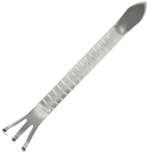 Vistnale liten rake|Liten kratta rostfritt stål 3-delad handpolerad halkfri multifunktionell förtjockad bonsai verktyg mini trädgårdsverktyg, uppgraderade, 22 x 3,2 cm