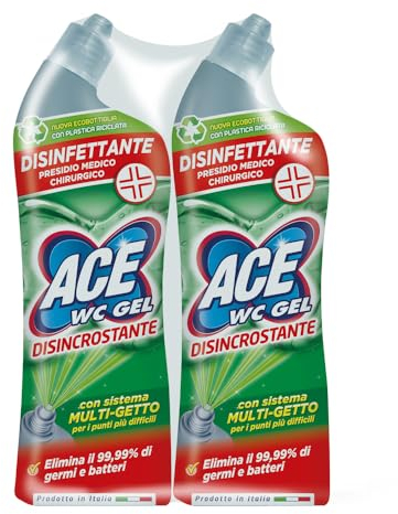 ACE WC GEL Multigetto Disincrostante, 2 Confezioni da 700ml