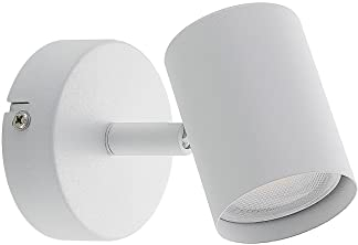 ELC LED Deckenlampe Wandlampe weiss, schwenkbar & drehbar, 1 flammig, inkl. 1 x 4, 6W GU10 LED Leuchtmittel, Wandleuchte innen, Deckenspot warmweiss, Metall, LED Spot, Strahler