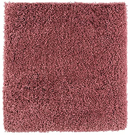 PANA Vienna Premium Badematte (45x45cm) • Hochfloor Badvorleger • Duschvorleger • WC-Teppich • rutschfest & saugstark • OHNE WC-Ausschnitt • Farbe: Beere