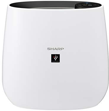 Sharp FPJ30EUB Luftreiniger mit Ionisator Plasmacluster und Dreifach-Filtersystem für 99,9% Filterleistung gegen Viren, Staub, Pollen, Gerüche, Schimmel, 3 Lüfterstufen, Zeitschaltuhr, Weiß, Schwarz