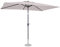VONROC Sonnenschirm rechteckig 200x300 - Rechteckiger Sonnenschirm für Terasse, Garten, Balkon, Gastro - Knickbar, Kurbel, Wetterfest - Rapallo (Beige)