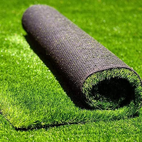 MYOYAY Gazon Artificiel 1x10m Gazon Synthétique en Rouleau Hauteur Fibre 3cm Moquette d'extérieur Outdoor Tapis d'herbe Pelouse Synthétique Réaliste Haie Artificielle Verte pour Balcon,Terrasse,Jardin