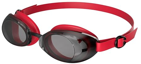 Speedo Unisex-Adult Jet 2.0 Swimming Goggles | Swim | Enhanced Vision, Fed Red/Black/Smoke, One Size