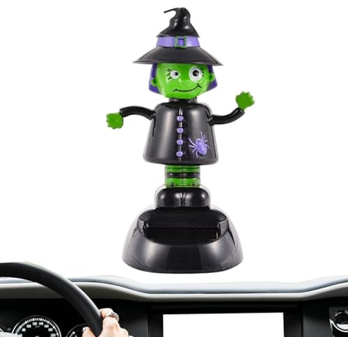 Bambole per Halloween – Ornamenti con testa mobile per auto, decorazione finestra | Figure di Halloween per cruscotto, giocattolo per auto per feste di Halloween