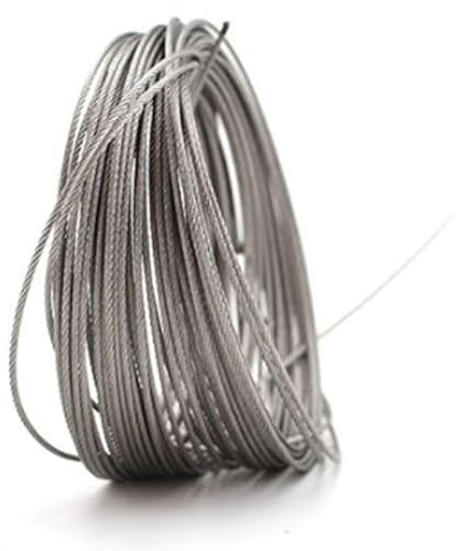 TAIGUHUI Stahlseil 1/10M 304 Edelstahl Drahtseil Durchmesser 0,5-10mm Weiches Angelhebekabel 7x7 7x19 Wäscheleine Wäschetrockner Kleiderbügel Linie Drahtseil(4.0mm(7x7) 1M)