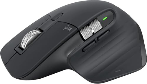 Logitech MX Master 3S - Mouse wireless ad alte prestazioni con scorrimento ultraveloce, USB-C, Bluetooth, Windows, Linux, Chrome - Grigio scuro