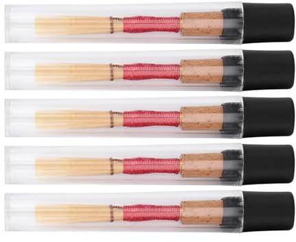 Aramox Medium Soft Hardness Oboe Reed, 5Pcs Oboe Reeds for Beginners, Bamboo Material, Proper Length, Convenient and Versatile, Portable and Protective, With Transparent Plastic Storage