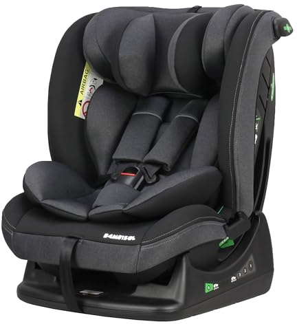 Bambisol - Siège Auto Evolutif - i-Size 40-150 de la naissance à 150 cm (36 kg) - Convient à toutes Voitures - ECE129/03 - Textile Déhoussable Lavable - Appui-tête Ajustable - Harnais 5 points