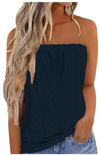 3/4 Sleeve Tops for Women UK,Vest Tops Women UK Ladies Spring Summer Boob Tube Top Cold Off Shoulder Sleeveless Bandeau Cotton Linen Fashion Casual Outfits Boobtube Tank Shirts Blouses Clothing