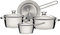 Tramontina 4-pc Stainless Steel Cookware Set | Dishwasher-Safe Pans with Glass Lids | Induction-Ready | Saucepan, Frying Pan and Casseroles