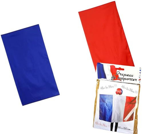 MAELSA® - Drapeau de la France 150X90 - Drapeaux français bleu blanc rouge - Drapeau grande taille très résistant - Body flag supporter français