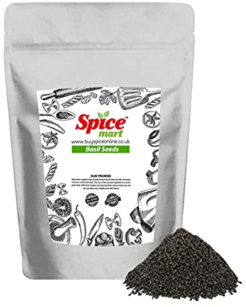 Basil Seeds | Tukmaria | Sabja | Subza| TUKHMALANGA | Falooda Seeds A* Grade Premium Quality Free UK P&P 50g-1.9kg (950g)