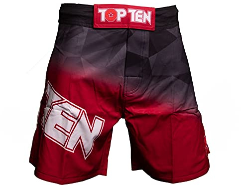 TOP TEN MMA Herren 18151-4170 Shorts, Rot, M