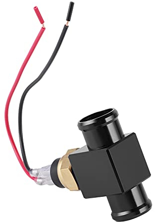 Interrupteur de Température de L'eau, Thermostat Interrupteur de Température de L'eau Capteur de Température du Ventilateur du Liquide de Refroidissement du Radiateur pour Véhicule(Le noir)