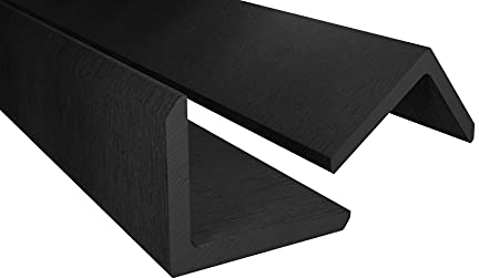 Endorphin WPC Abschlussleisten für WPC Terrassendielen 110cm - Höhe 4,5cm / Breite 5,5cm - 10er Set Anthrazit - Abdeckleisten für Bodendielen - Wetterfest und Pflegeleicht - Gesamtlänge 11m