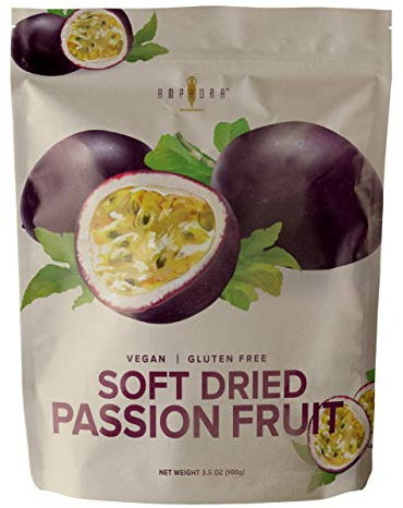 Amphora Soft Dried Passion Fruit Chunks Snack Bite sized Fruits Vegan Gluten Free 3.5 Oz Each (Pack of 1)