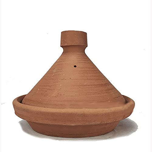 ARTIGIANATO VULCANO Tajine Marocchino Pentola Terracotta Rettangolare Rossa cm 37 x 28 h