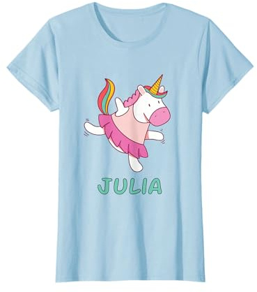 Julia nombre Unicornio Baby Ballet Unicornio bailar baile Camiseta