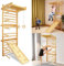 YARDIN Klettergerüst Indoor Sprossenwand für kinderzimmer Sprossenwand Holz Kletterwand bis 100 kg belastbar für Erwachsene & Kinder
