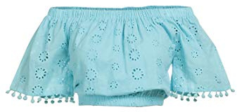 ZITHA Blusa Carmen, Agua, S para Mujer