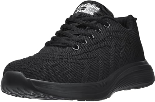 ELAPHURUS Damen Sneaker Atmungsaktiv Hallenturnschuhe Leicht Fitnessschuhe Walking Sportschuhe,Schwarz,40 EU