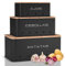 KOOK TIME rangement pomme de terre oignon ail - Lot de 3 - Boite pomme de terre oignons ail - rangement légumes avec petits trous de ventilation pour une circulation d'air optimale (Noir Mat)