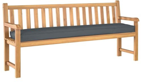 vidaXL Palettenkissen Anthrazit 200 x 40 x 8 cm Oxford-Stoff, Garten und Terrasse, Moderne Kissen, wasserabweisend, langlebige Liegeauflage, für draußen, entspannen