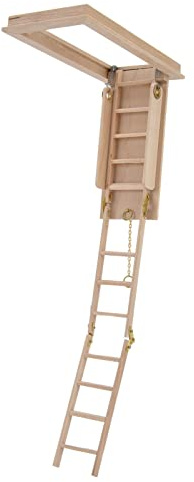 OVAQUIXI Scale in Miniatura per Casa delle Bambole, Scala Pieghevole in Materiale di Betulla, per Scene di Vita Vivaci, Mini Accessori in Scala 1:12 per l'abilità Manipolativa dei Bambini, Ottimi