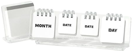 Calendrier de bureau artistique en acrylique, décoration de table à la mode, adapté pour l'organisation du bureau et la gestion du temps, calendrier de bureau en acrylique