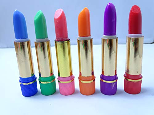 Pintalabios mágico 6 unidades -- verde, amarillo o rosa , rojo, azul, lila o morado , naranja